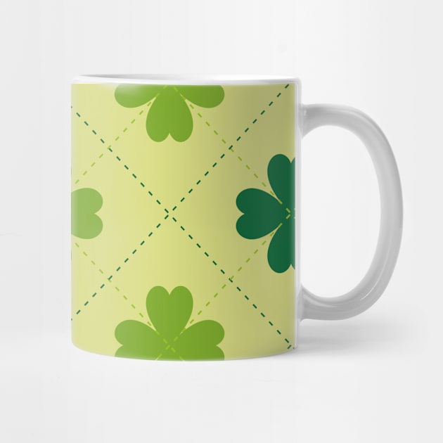 Vintage Four-leaf clover St. Patrick's Day Patterns by DonVector